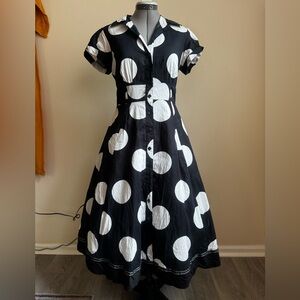 Polka Dot midi swing dress